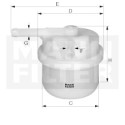 Filtro combustible MANN-FILTER WK 42/82