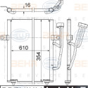 Condensador, aire acondicionado BEHR HELLA SERVICE