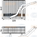 Evaporador, aire acondicionado BEHR HELLA SERVICE