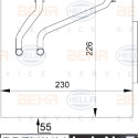 Evaporador, aire acondicionado BEHR HELLA SERVICE