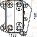Radiador de aceite, aceite motor BEHR HELLA SERVICE