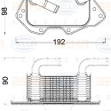 Radiador de aceite, aceite motor BEHR HELLA SERVICE