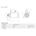 Motor de arranque BOSCH 0 986 020 280