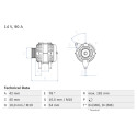 Alternador BOSCH 0 986 042 091