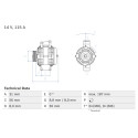 Alternador BOSCH 0 986 043 660