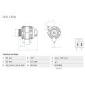 Alternador BOSCH 0 986 048 301