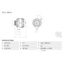 Alternador BOSCH 0 986 080 380