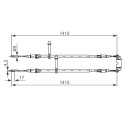 Cable de accionamiento, freno de estacionamiento