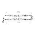 Cable de accionamiento, freno de estacionamiento