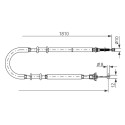 Cable de accionamiento, freno de estacionamiento