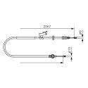 Cable de accionamiento, freno de estacionamiento