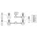 Juego de tornillos, cubierta cojinete columna amortiguación ADAPTOR KIT