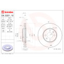 Juego de discos de freno BREMBO 09.5221.10