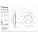 Juego de Discos de freno COATED DISC LINE BREMBO 09.C174.11