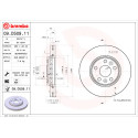 Juego de discos de freno BREMBO 09.D509.11
