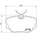 Juego de 4 pastillas de freno BREMBO P 06 010