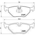 Juego de 4 pastillas de freno BREMBO P 06 023