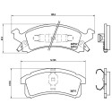 Juego de 4 pastillas de freno BREMBO P 07 004