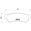 Juego de 4 pastillas de freno BREMBO P 10 053