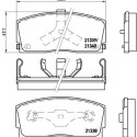 Juego de 4 pastillas de freno BREMBO P 16 005