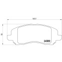 Juego de 4 pastillas de freno BREMBO P 18 001