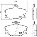 Juego de 4 pastillas de freno BREMBO P 23 017