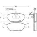 Juego de 4 pastillas de freno BREMBO P 23 071