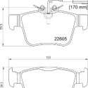 Juego de 4 pastillas de freno BREMBO P 23 180