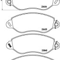 Juego de 4 pastillas de freno BREMBO P 24 053