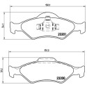 Juego de 4 pastillas de freno BREMBO P 24 054