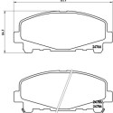 Juego de 4 pastillas de freno BREMBO P 28 043