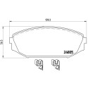 Juego de 4 pastillas de freno BREMBO P 28 049