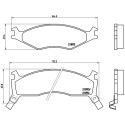 Juego de 4 pastillas de freno BREMBO P 30 006