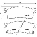 Juego de 4 pastillas de freno BREMBO P 30 016