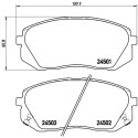 Juego de 4 pastillas de freno BREMBO P 30 039