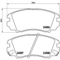 Juego de 4 pastillas de freno BREMBO P 30 043