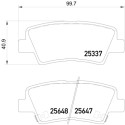 Juego de 4 pastillas de freno BREMBO P 30 054
