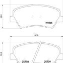 Juego de 4 pastillas de freno BREMBO P 30 073 