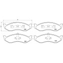 Juego de 4 pastillas de freno BREMBO P 37 004