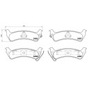 Juego de 4 pastillas de freno BREMBO P 37 012