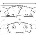 Juego de 4 pastillas de freno BREMBO P 37 015
