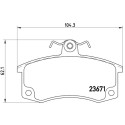 Juego de 4 pastillas de freno BREMBO P 41 004
