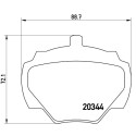 Juego de 4 pastillas de freno BREMBO P 44 001