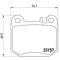 Juego de 4 pastillas de freno BREMBO P 50 043