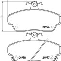 Juego de 4 pastillas de freno BREMBO P 52 020