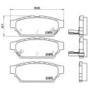 Juego de 4 pastillas de freno BREMBO P 54 016