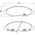 Juego de 4 pastillas de freno BREMBO P 56 088