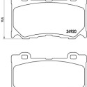 Juego de 4 pastillas de freno BREMBO P 56 089