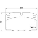 Juego de 4 pastillas de freno BREMBO P 59 005
