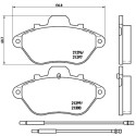 Juego de 4 pastillas de freno BREMBO P 61 036